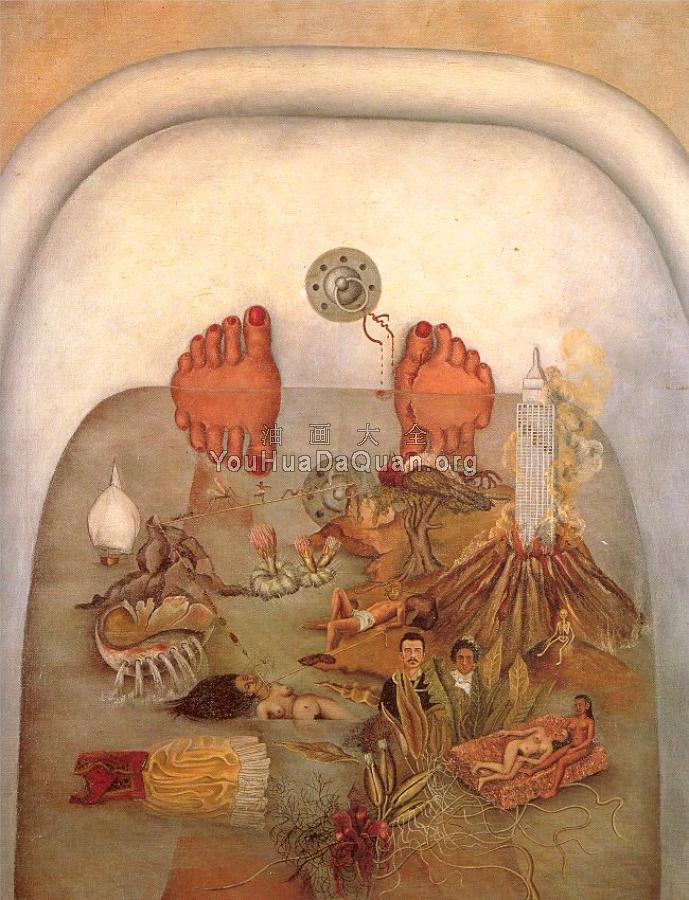 A painting of What The Water Gave Me by Frida Kahlo Frida Kahlo - 弗里达·卡洛